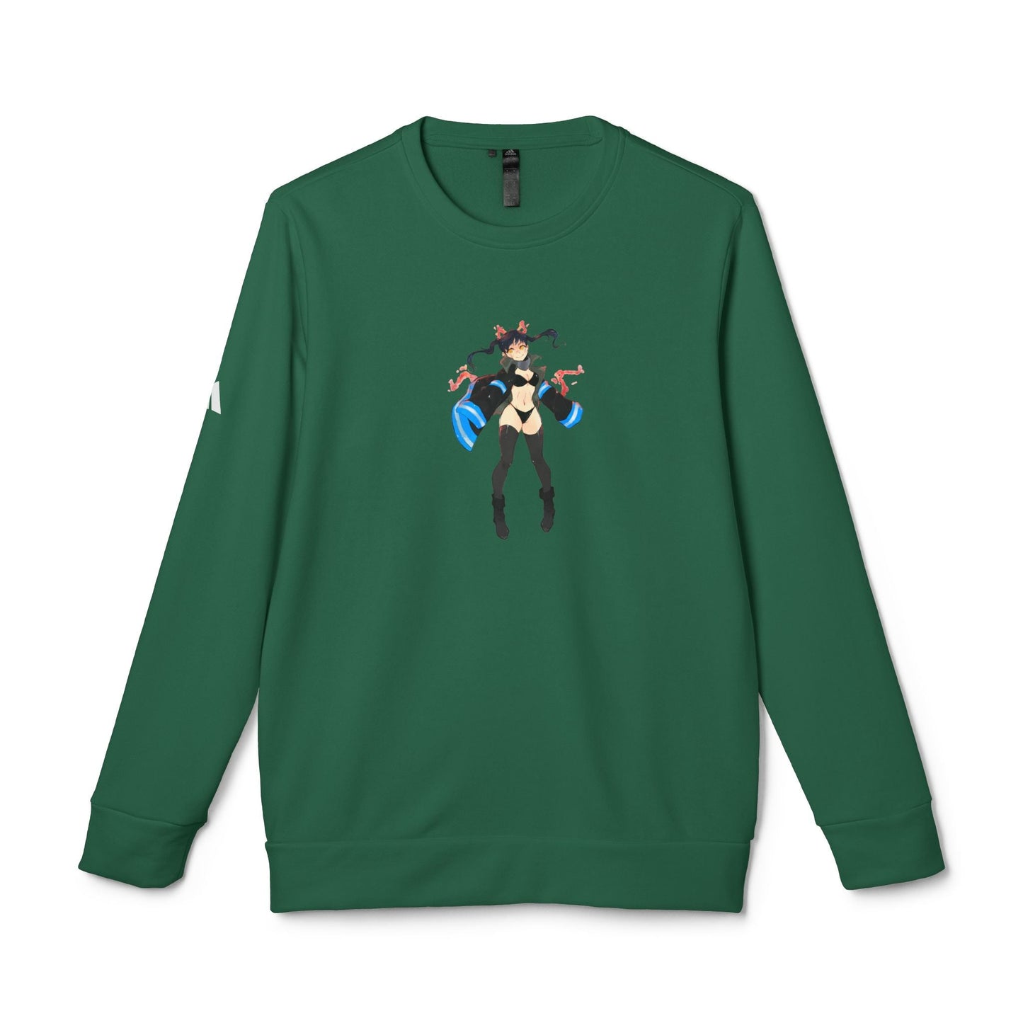 (Fire Force X Soul Eater) on Custom Addidas - Collegiate Green / XS - Sweatshirt