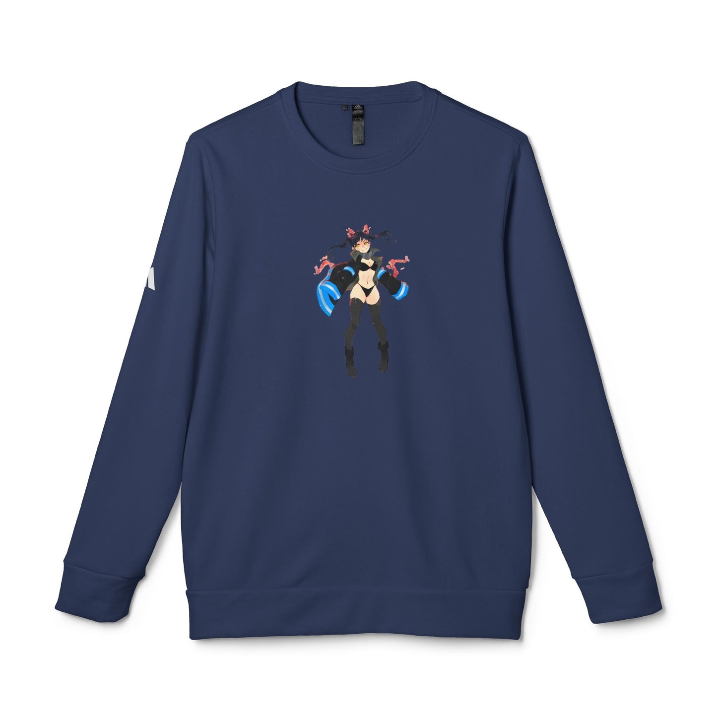 (Fire Force X Soul Eater) on Custom Addidas - Collegiate Navy / XS - Sweatshirt