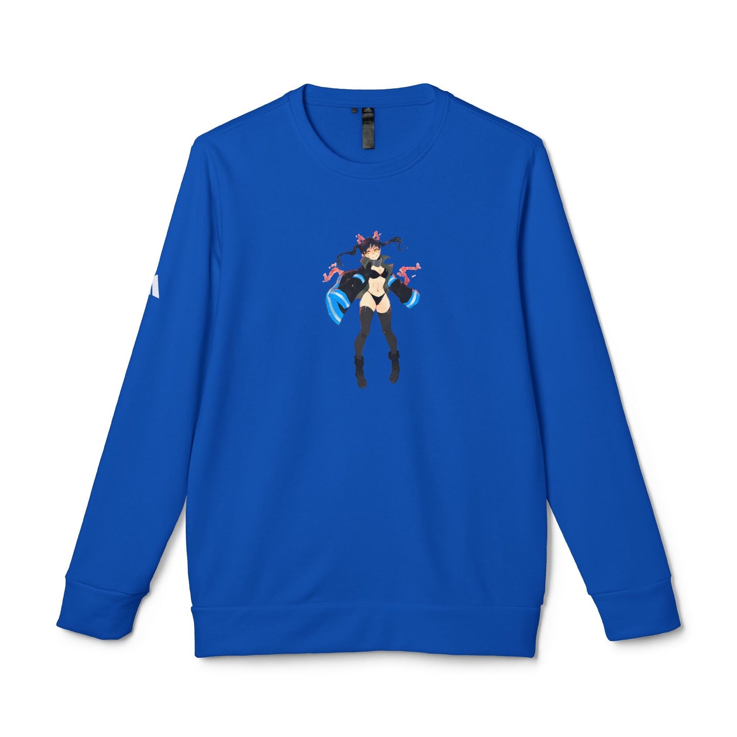 (Fire Force X Soul Eater) on Custom Addidas - Collegiate Royal / XS - Sweatshirt